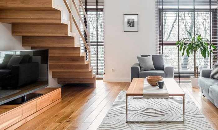 Wendeltreppe im wohnzimmer